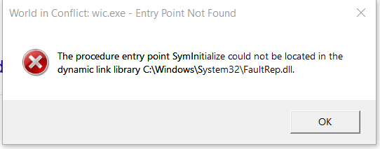 FaultRep.dll error message