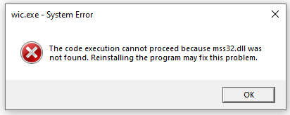 VCRedist error message